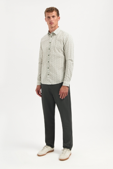 NO-EXCESS shirt stretch allover printed